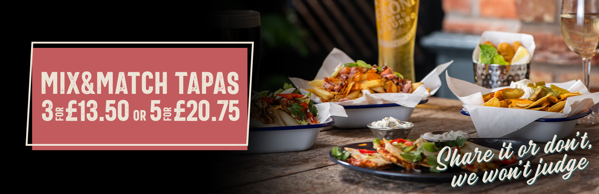 Mix & Match Tapas at The Font